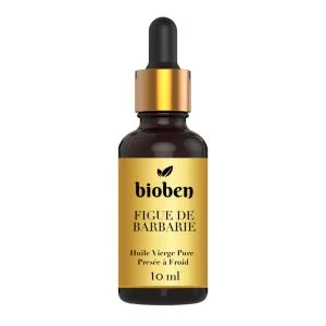 bouteille d'huile de figue de barbarie pur vierge pressee  a froid 50ml bioben